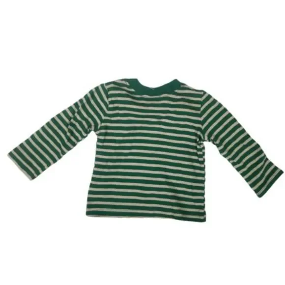 4/$25 Fisher Price Baby 2Pc Overalls Outfit Denim Jeans  Long Sleeve Shirt 12mo - Picture 8 of 12